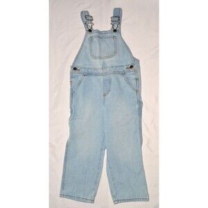 Toddler Denim Overalls Size 4T Light Wash Cotton Adjustable Strap